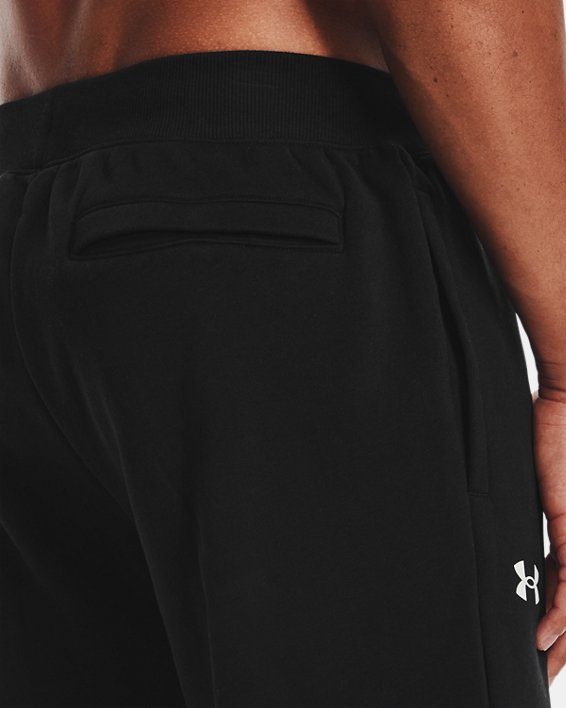 Herren UA Rival Fleece Shorts, Black, pdpMainDesktop image number 3